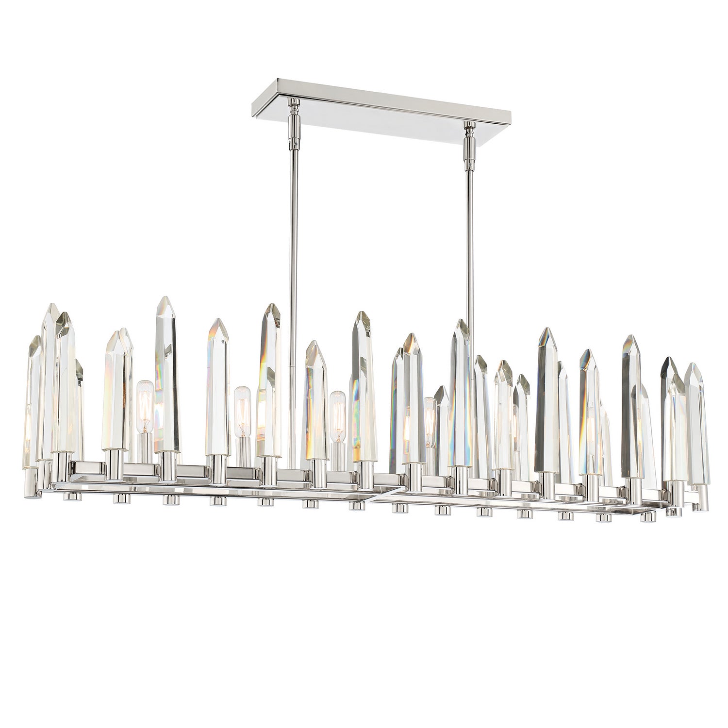 Watson Six Light Chandelier in Polished Nickel