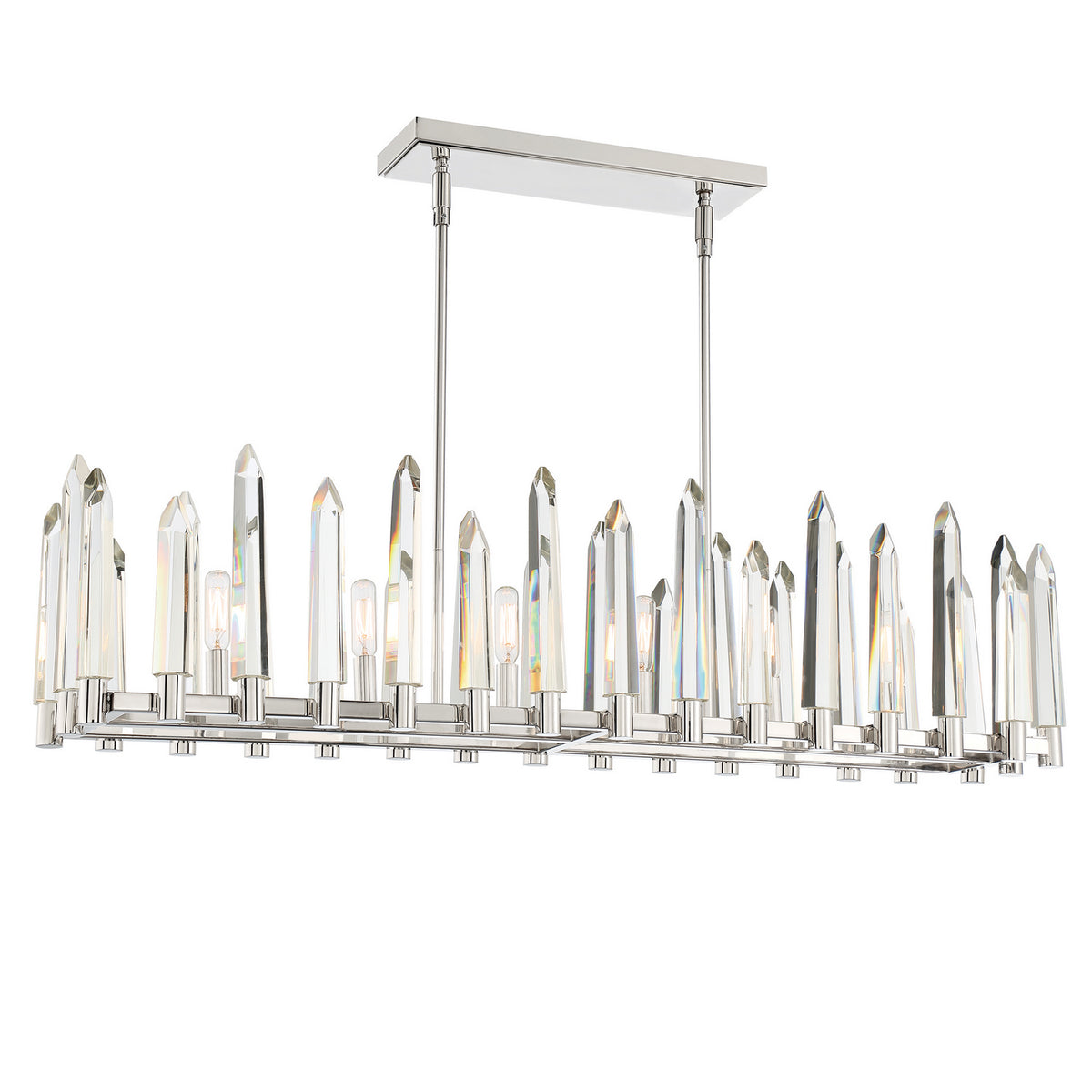 Watson Six Light Chandelier in Polished Nickel