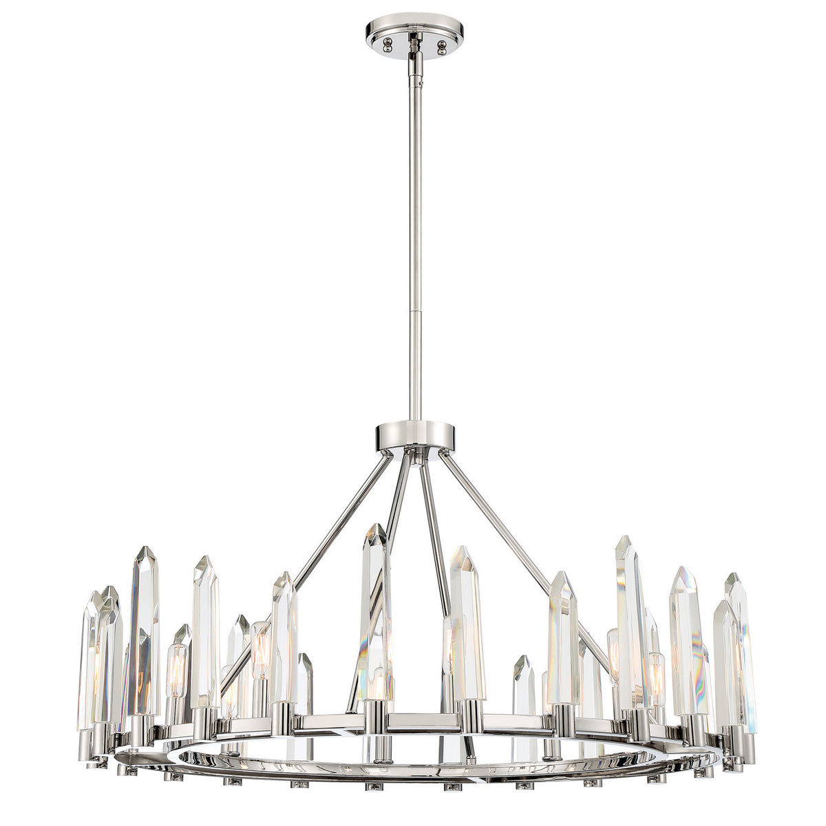 Watson Eight Light Chandelier in Polished Nickel