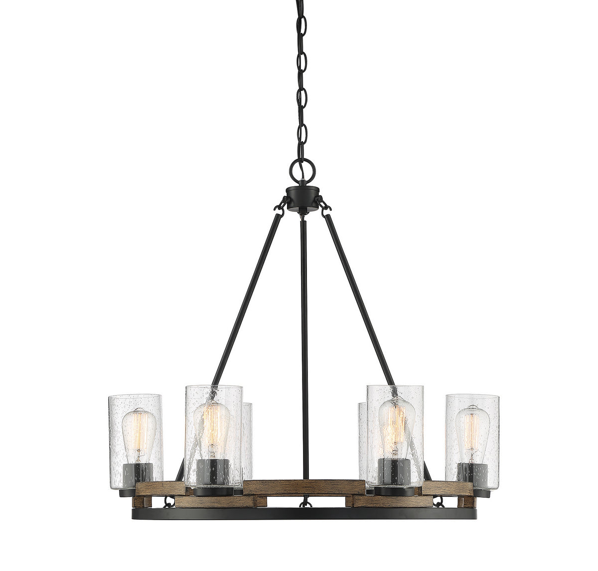 Lynwood Six Light Chandelier in Lodge