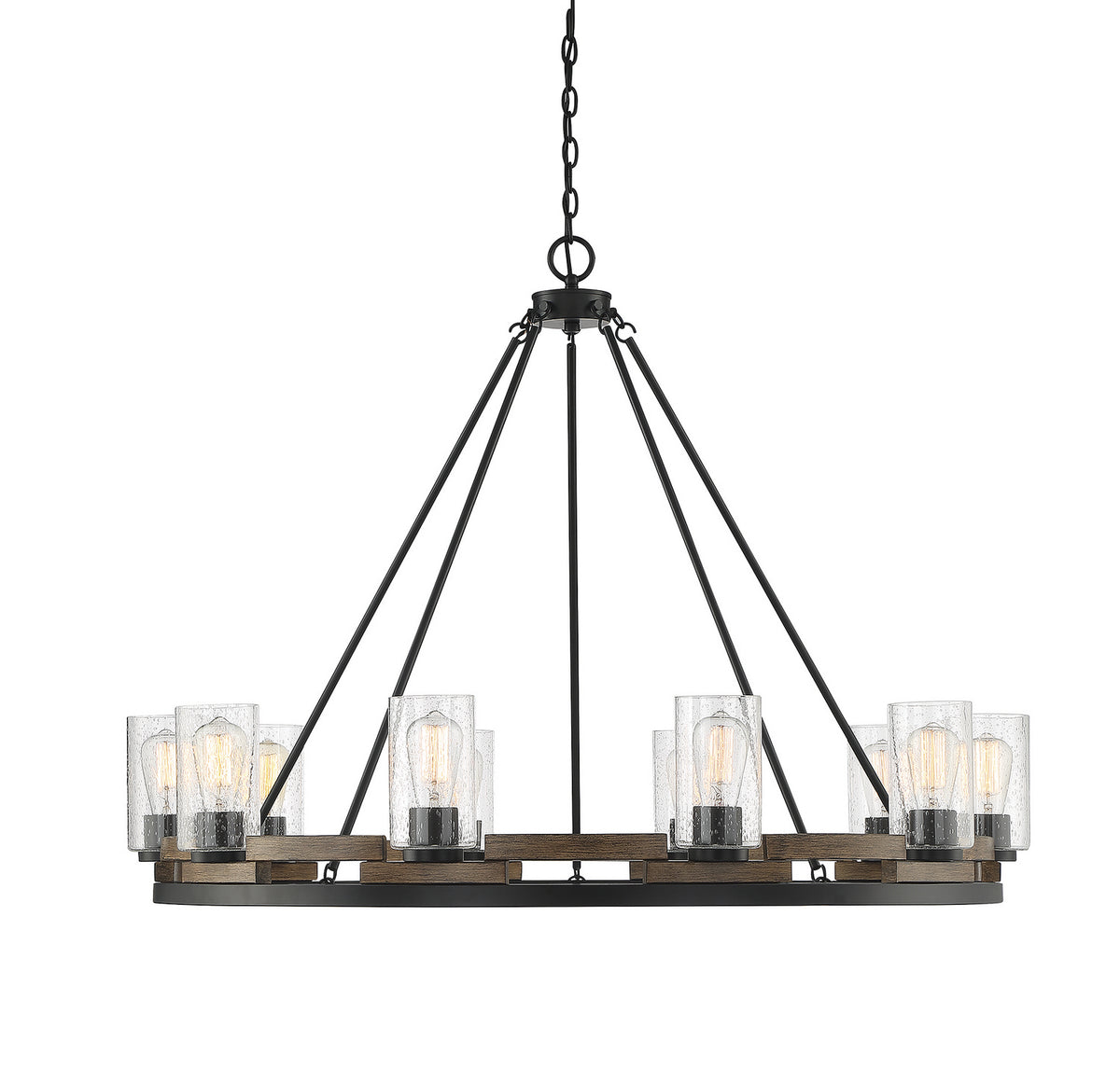 Lynwood Ten Light Chandelier in Lodge