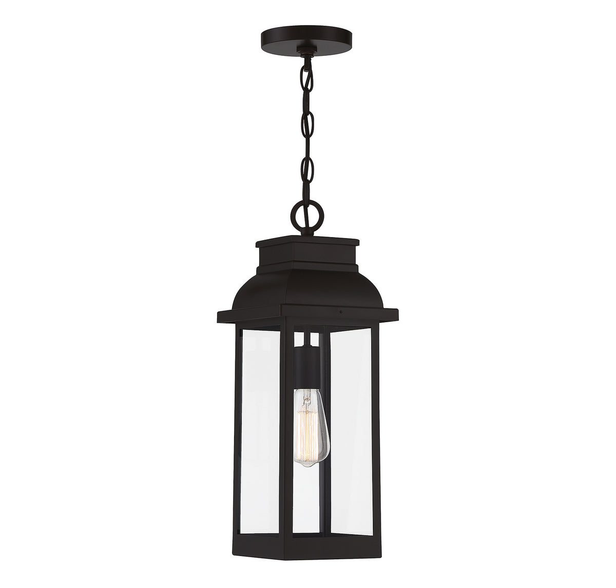 Drexel One Light Outdoor Hanging Lantern in English Bronze