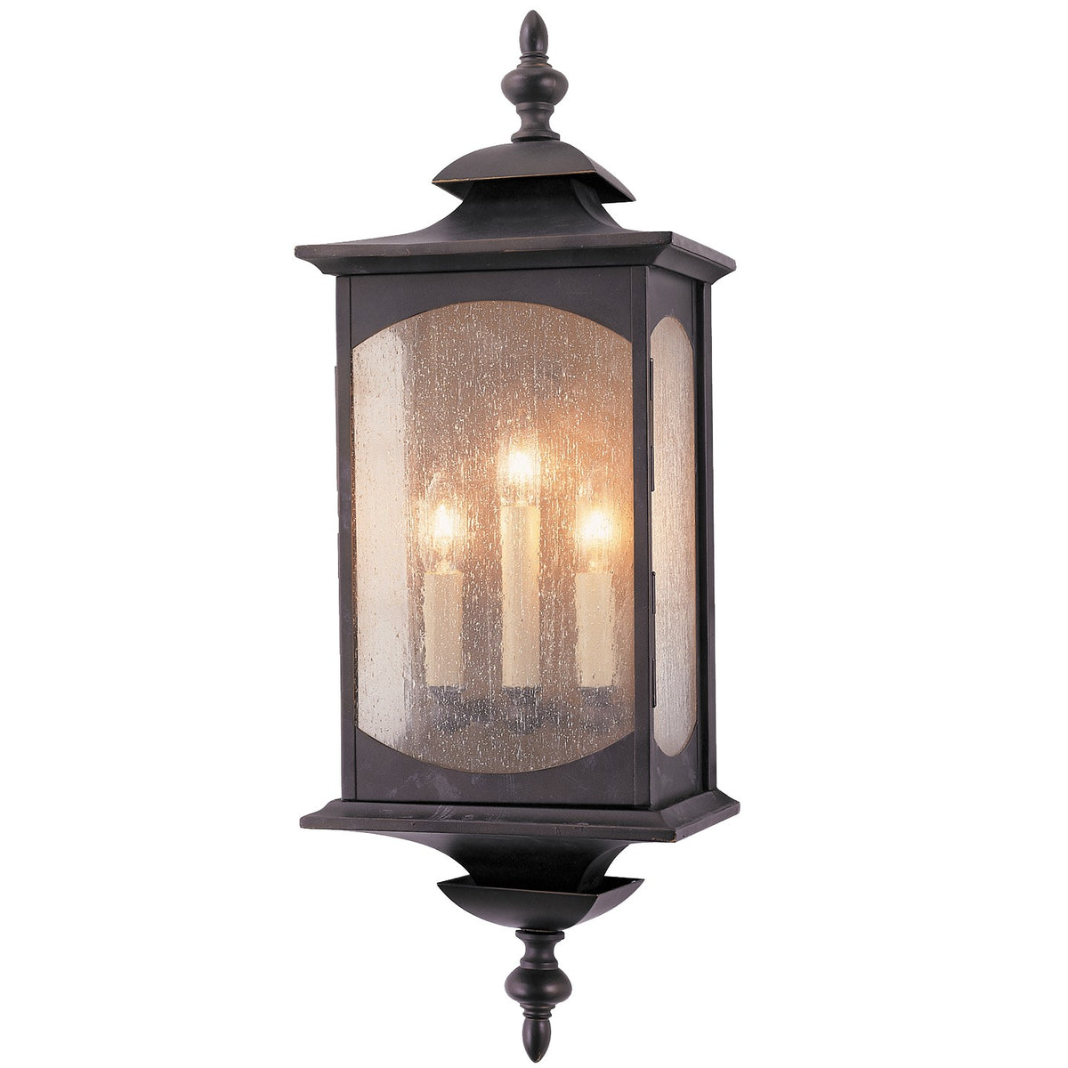 Market Square Three Light Outdoor Fixture in Oil Rubbed Bronze