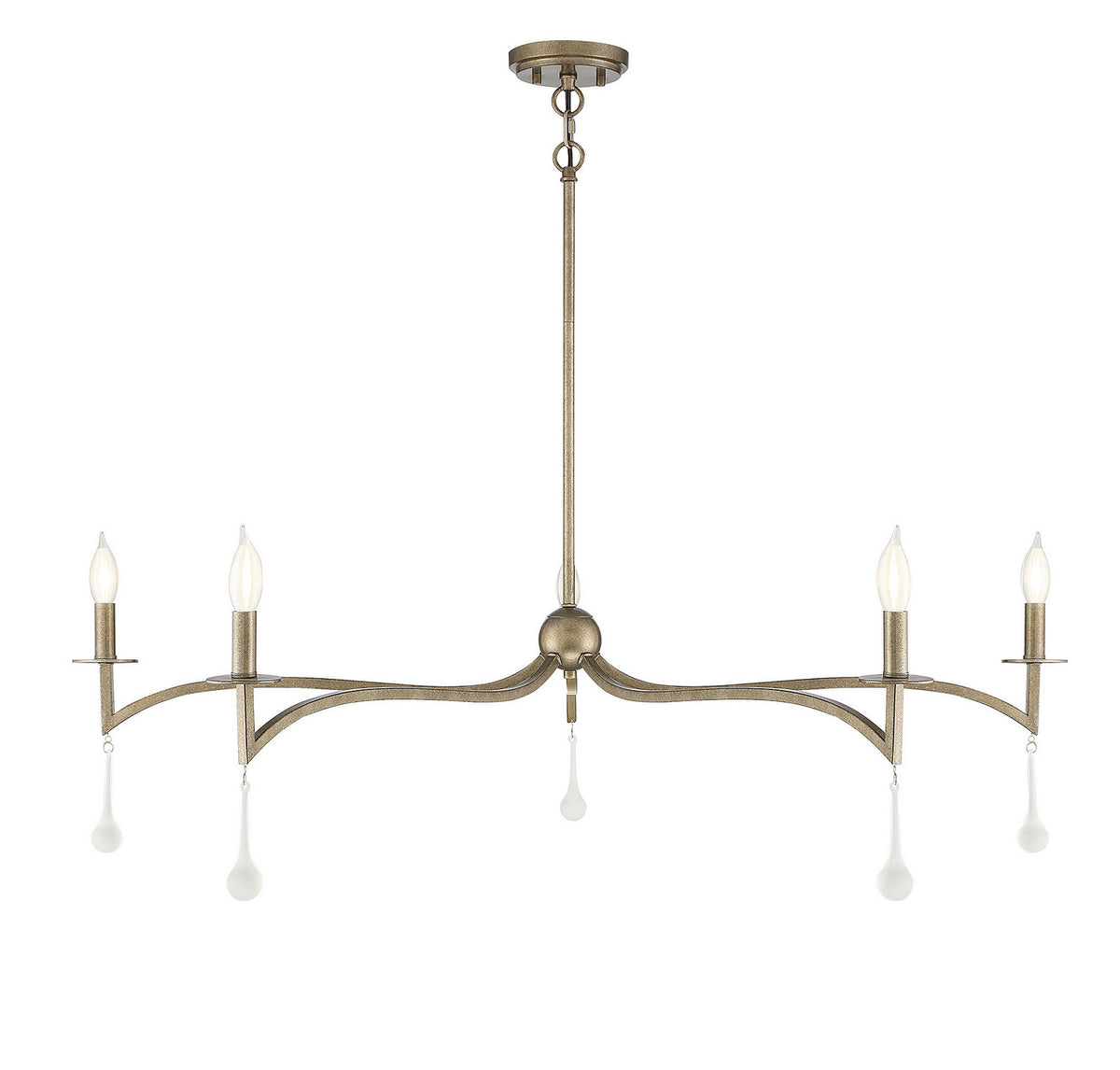 Laramie Five Light Chandelier in Chelsea Gold