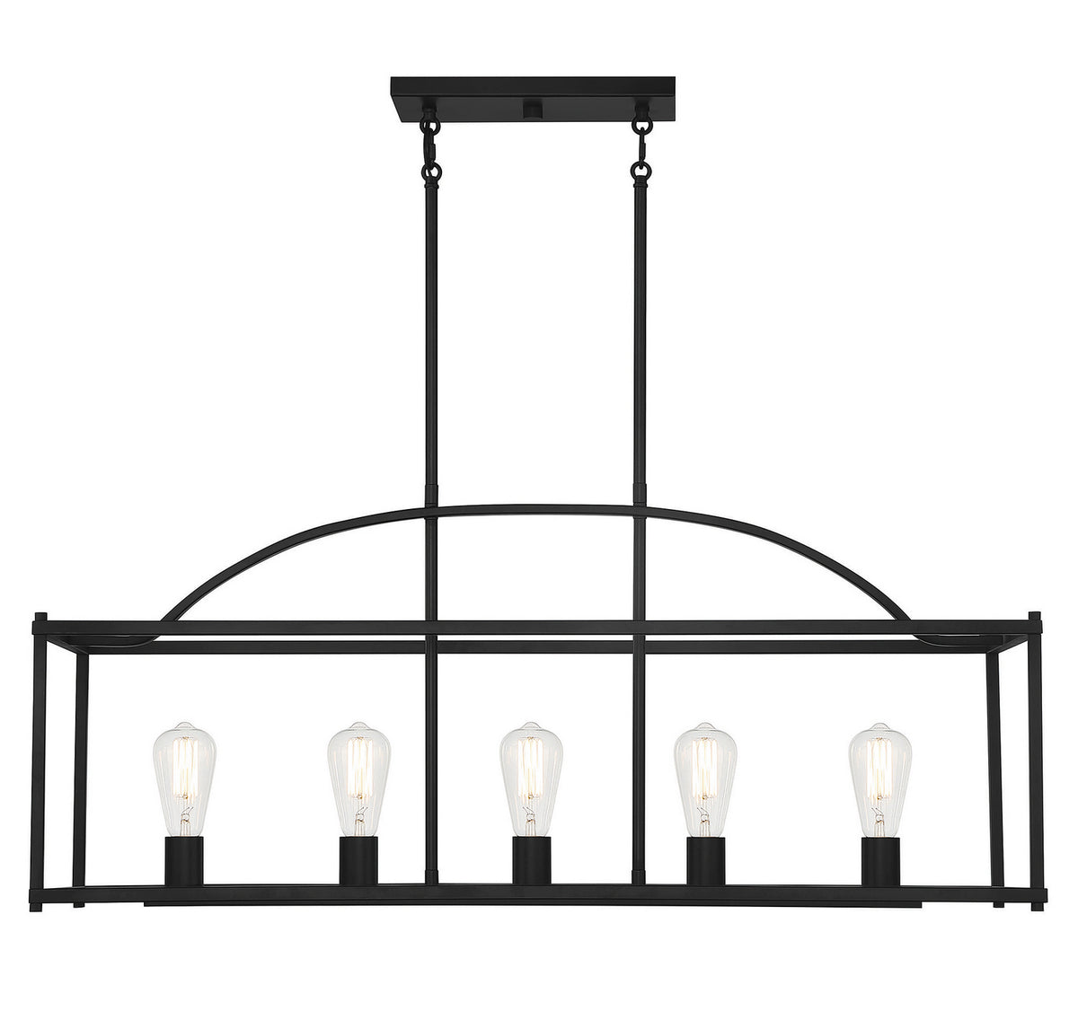 Palladian Five Light Linear Chandelier