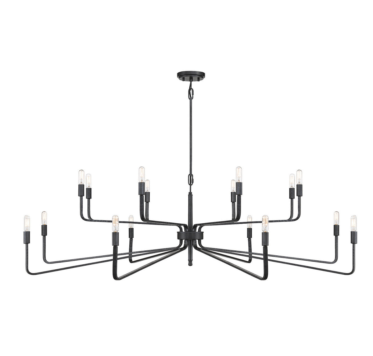 Salem 16 Light Chandelier in Forged Iron