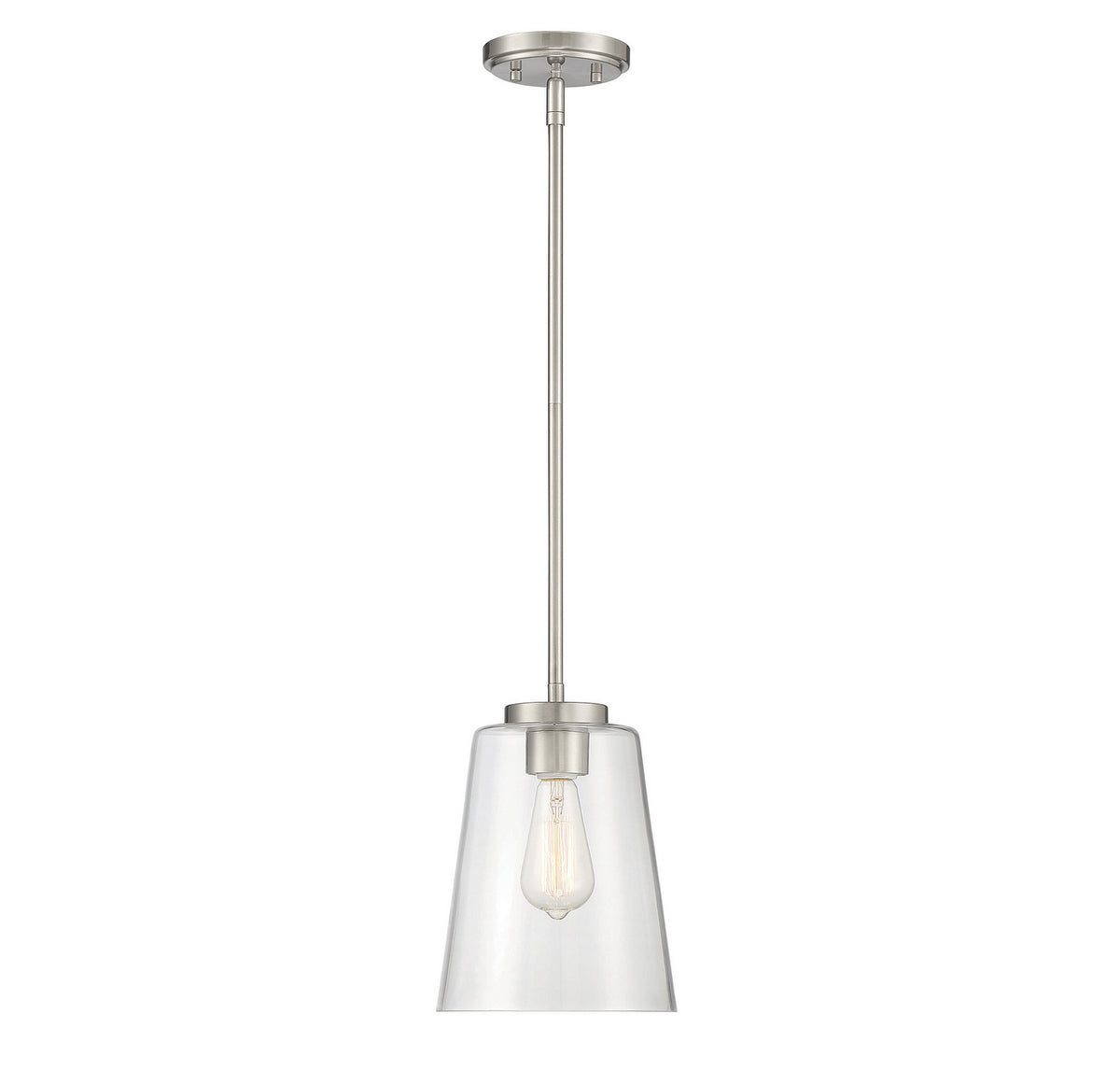 Calhoun One Light Mini-Pendant in Satin Nickel