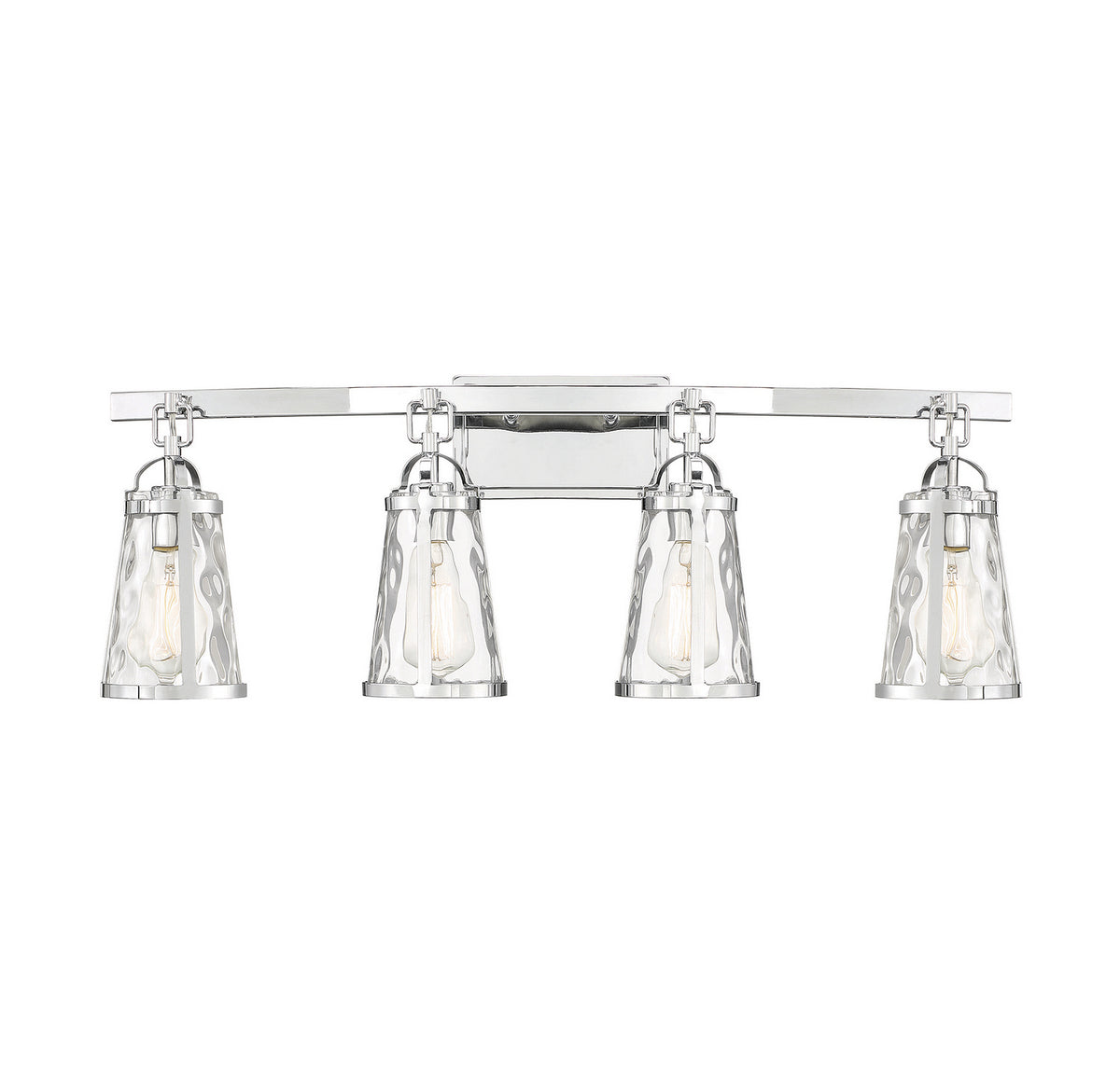 Albany Four Light Bath Bar in Polished Chrome
