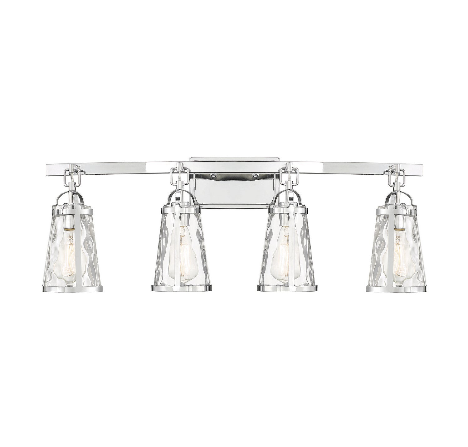 Réglette de salle de bain Albany à quatre lumières en chrome poli