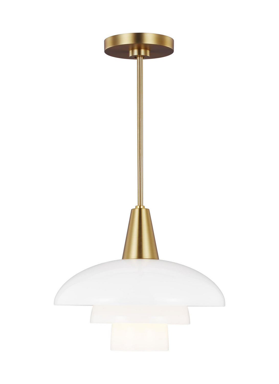 Rossie One Light Pendant in Burnished Brass