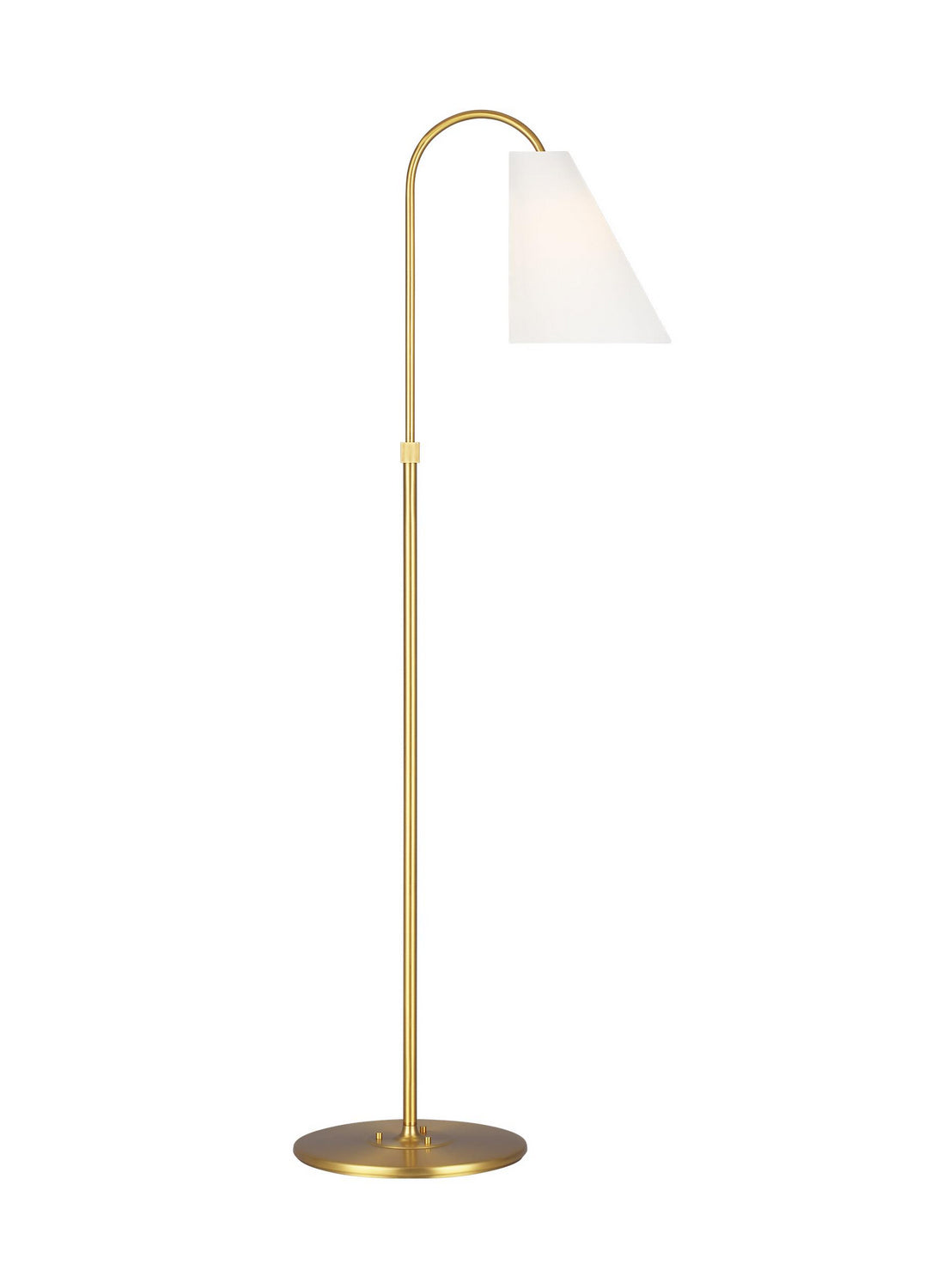 Signoret One Light Floor Lamp in Burnished Brass