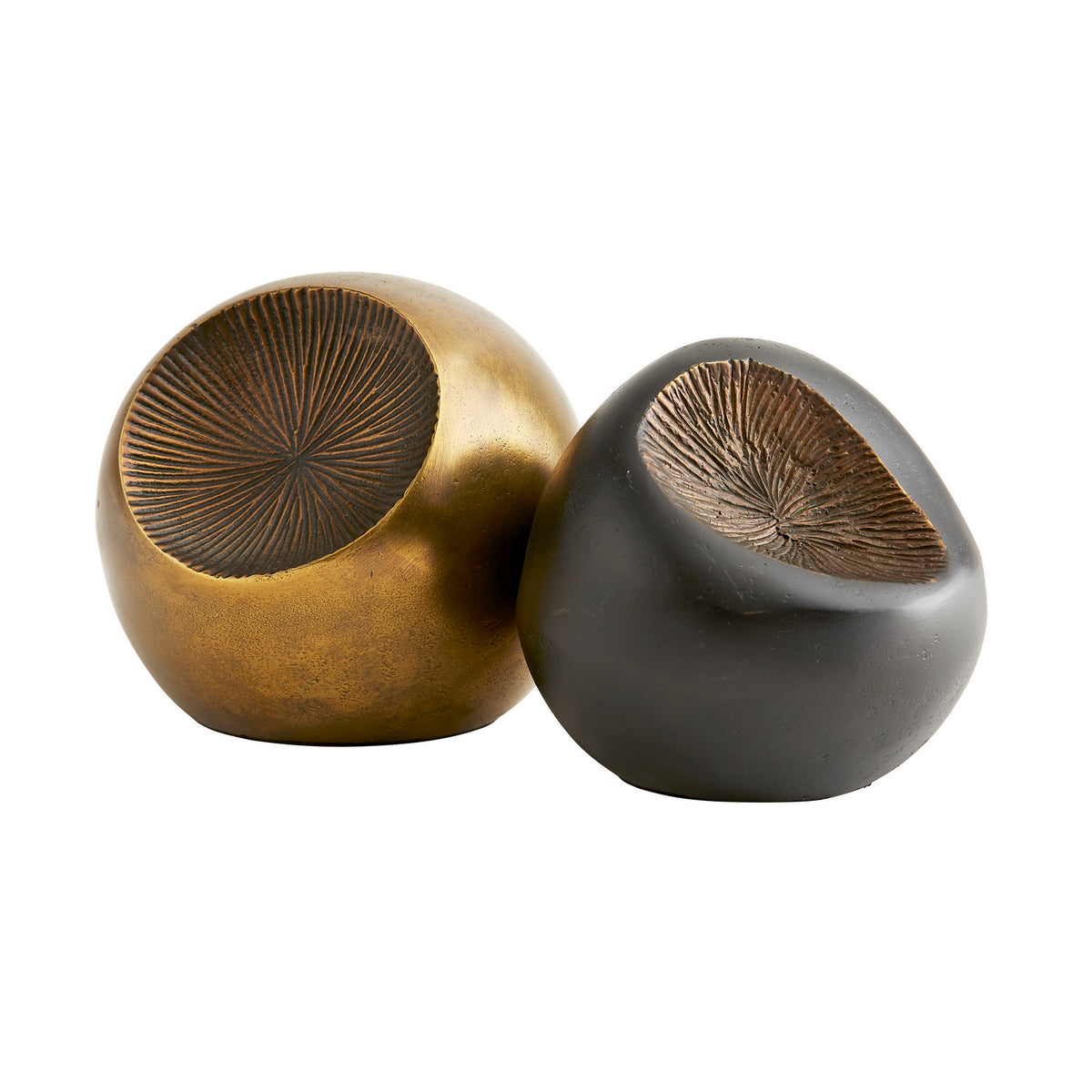 Idas Sculptures, Set of 2 in Antique Brass