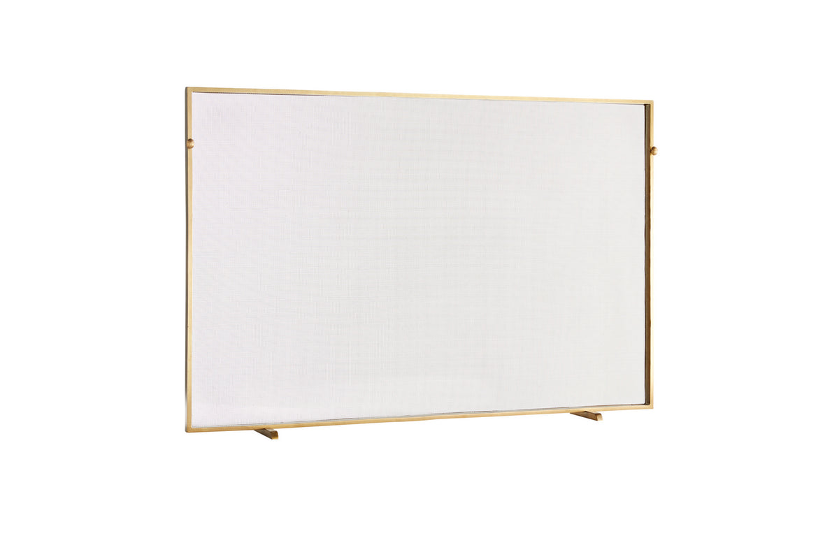 Gita Fire Screen in Antique Brass