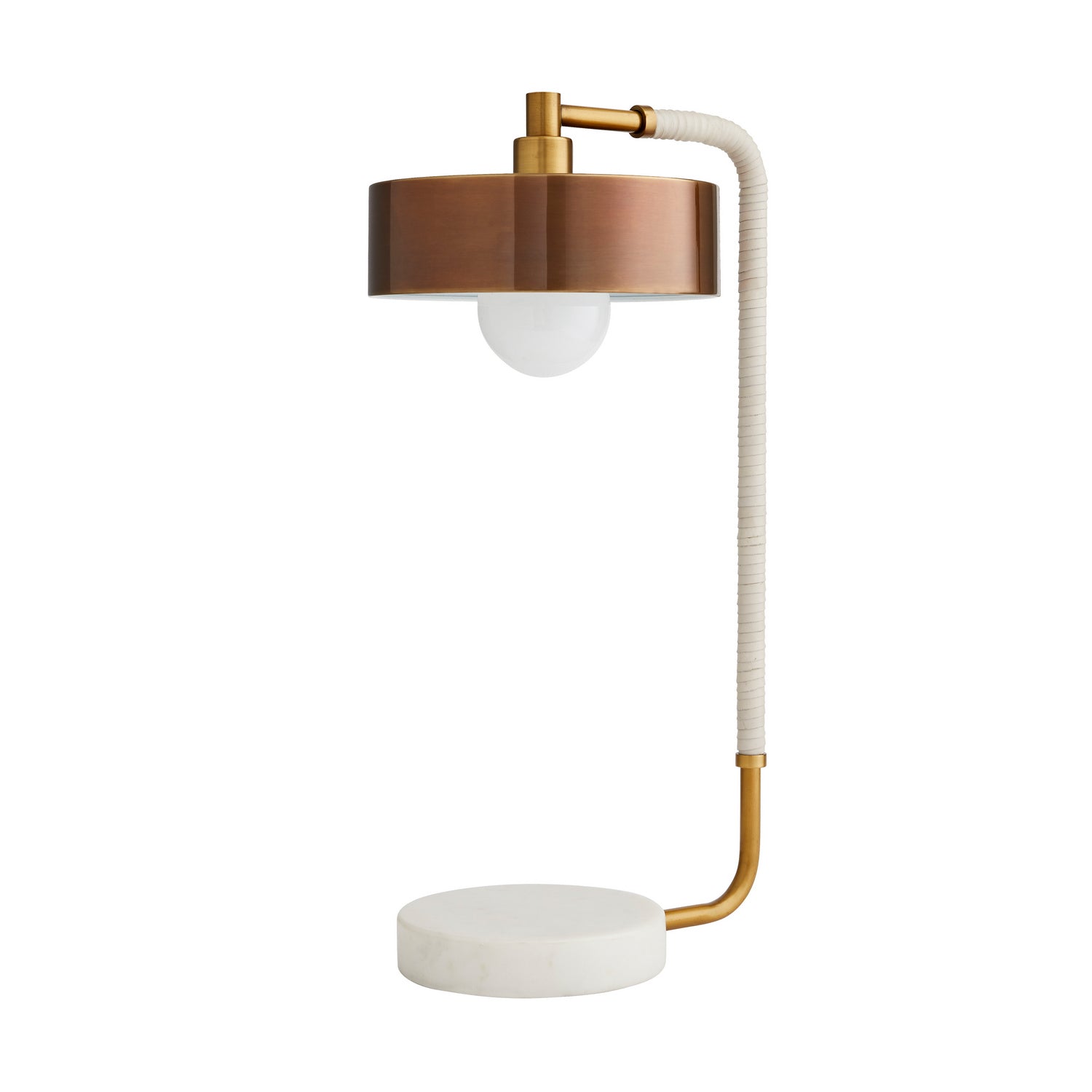 Aaron One Light Lamp in Heritage Brass