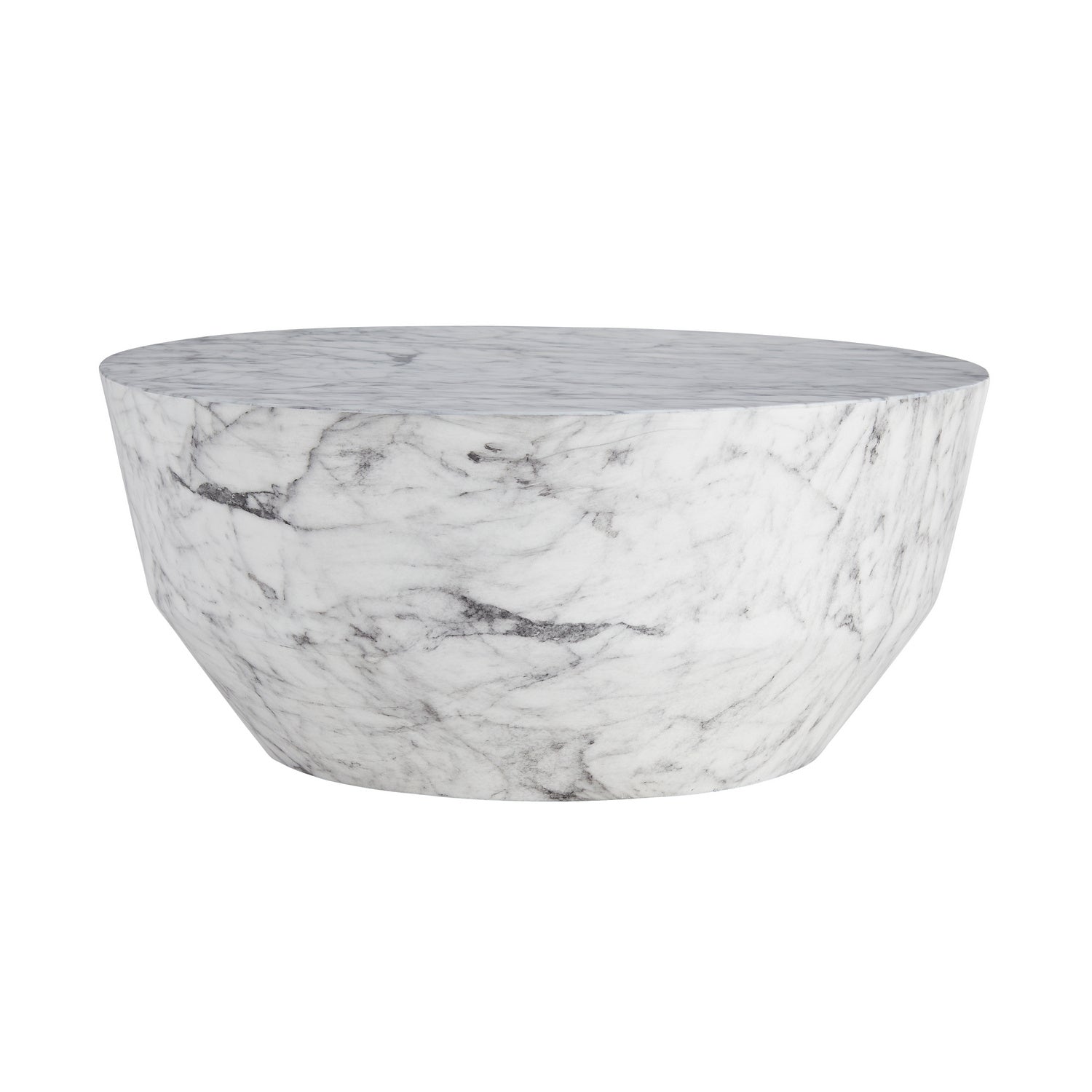 Godwin Cocktail Table in White Faux Marble