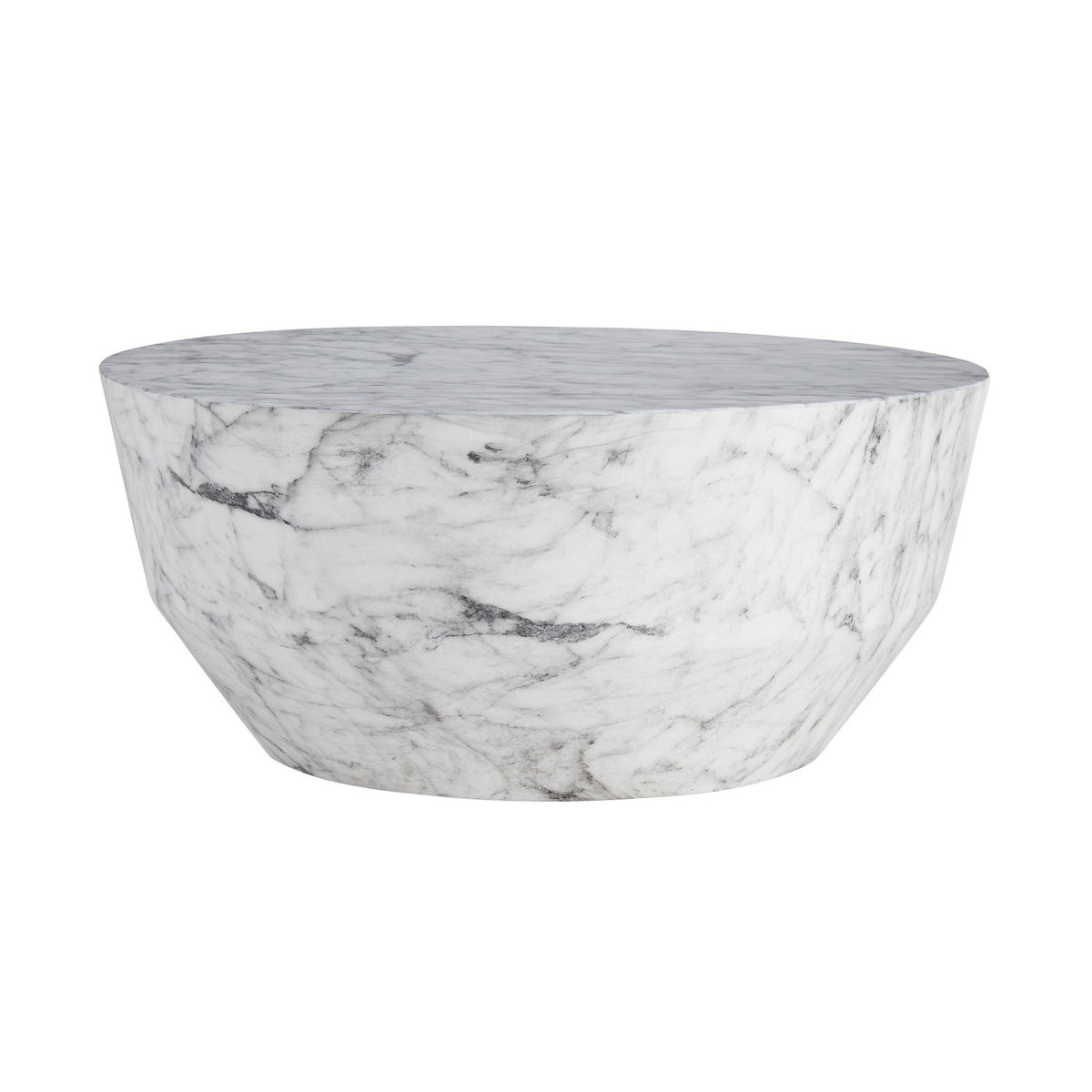 Table basse Godwin en faux marbre blanc