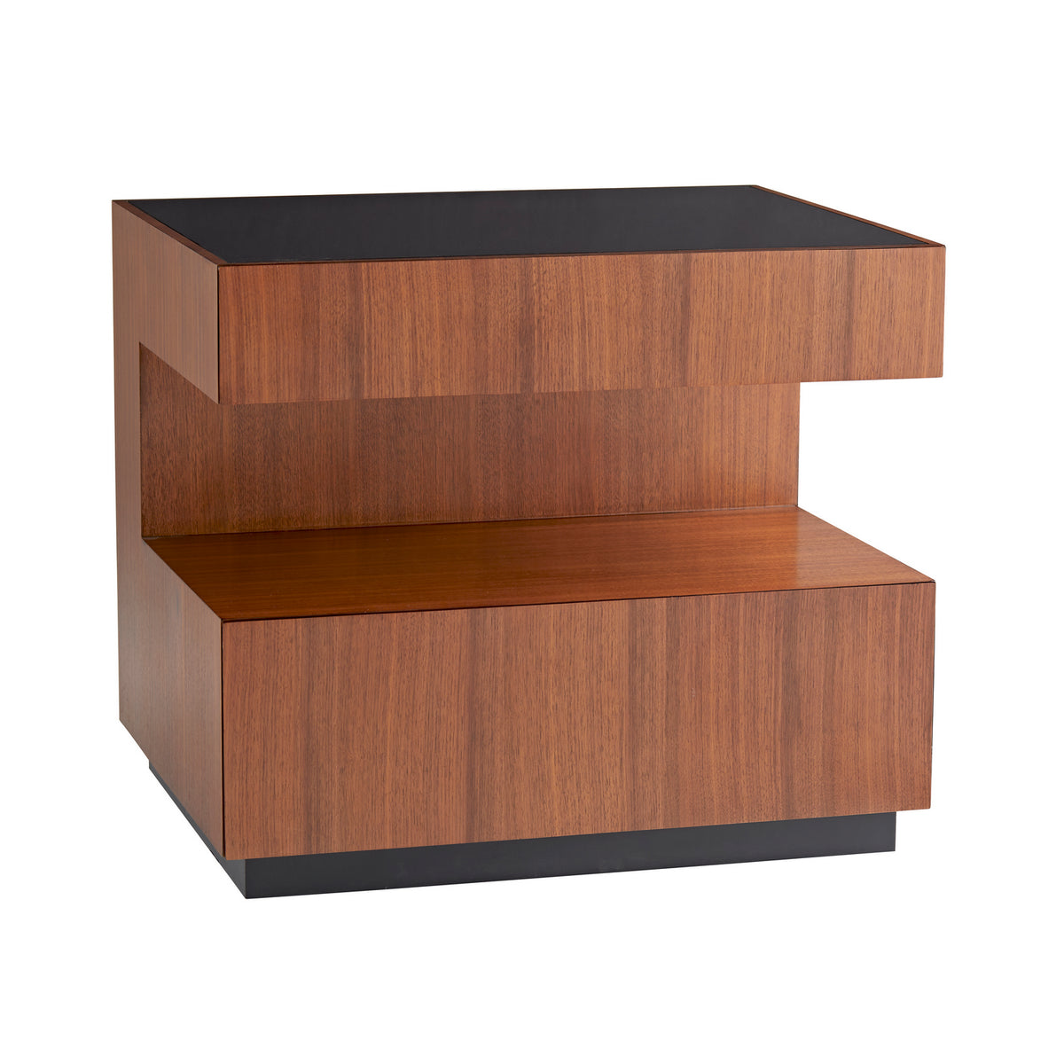 Geron End Table in Satin Walnut