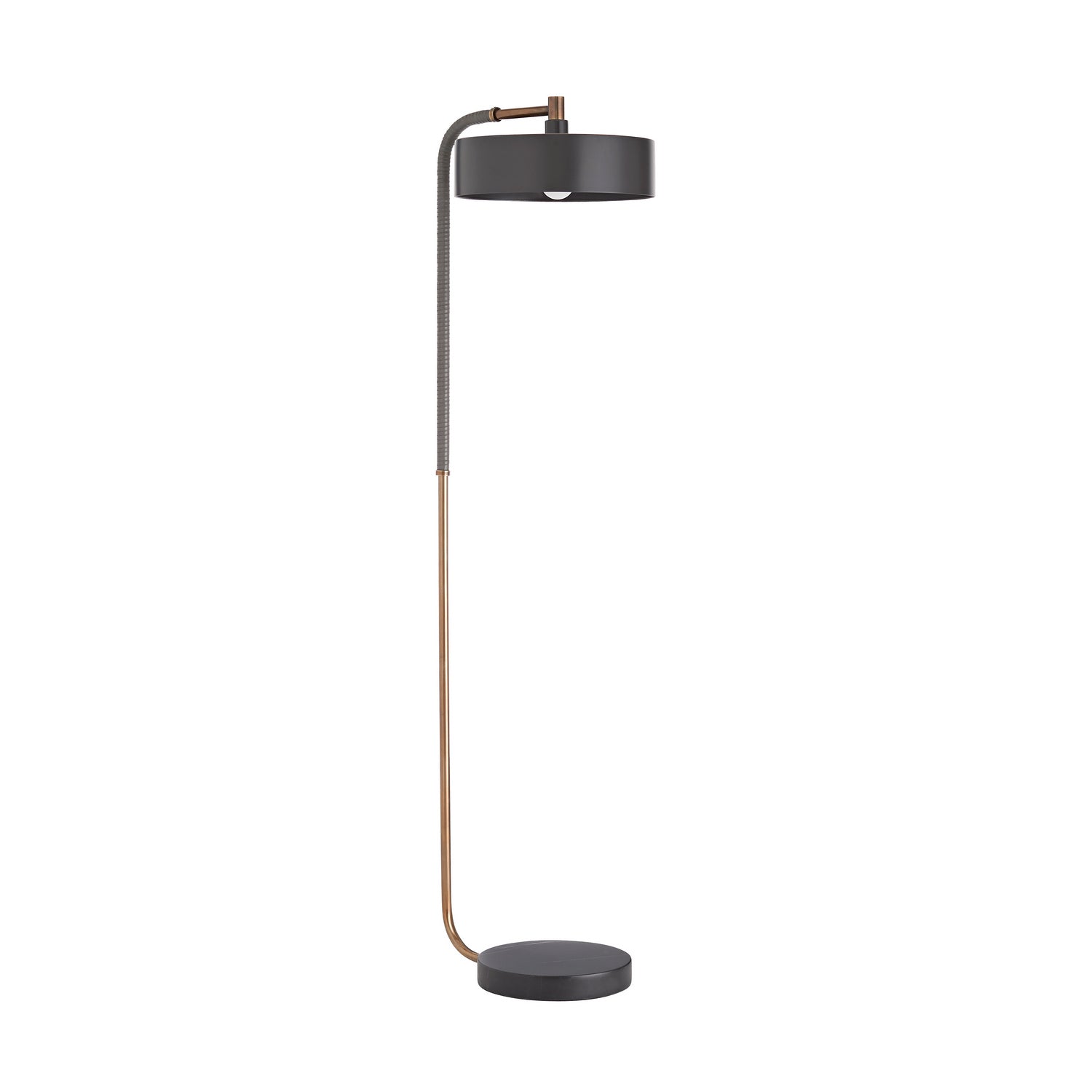 Aaron One Light Floor Lamp in Heritage Brass
