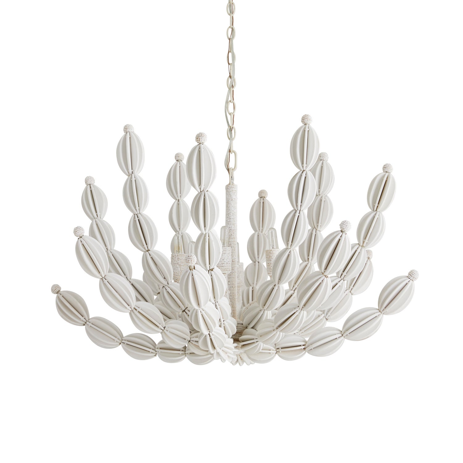 Indi Six Light Chandelier in White