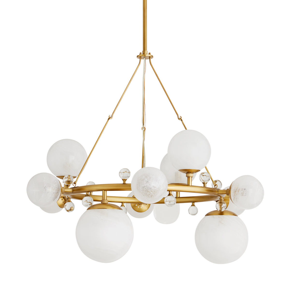 Troon 12 Light Chandelier in Antique Brass