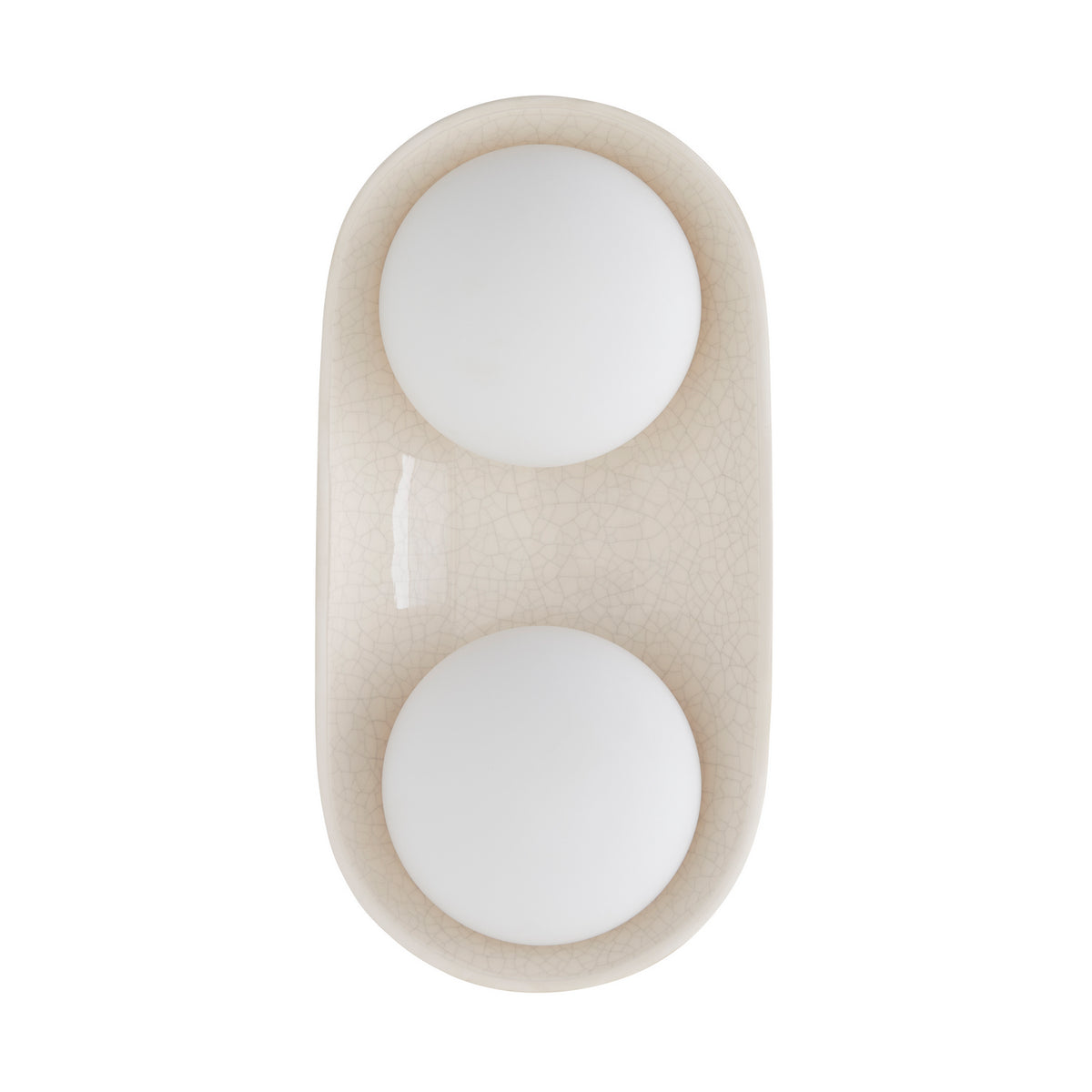 Glaze Two Light Wall Sconce in Ivory Stained Crackle