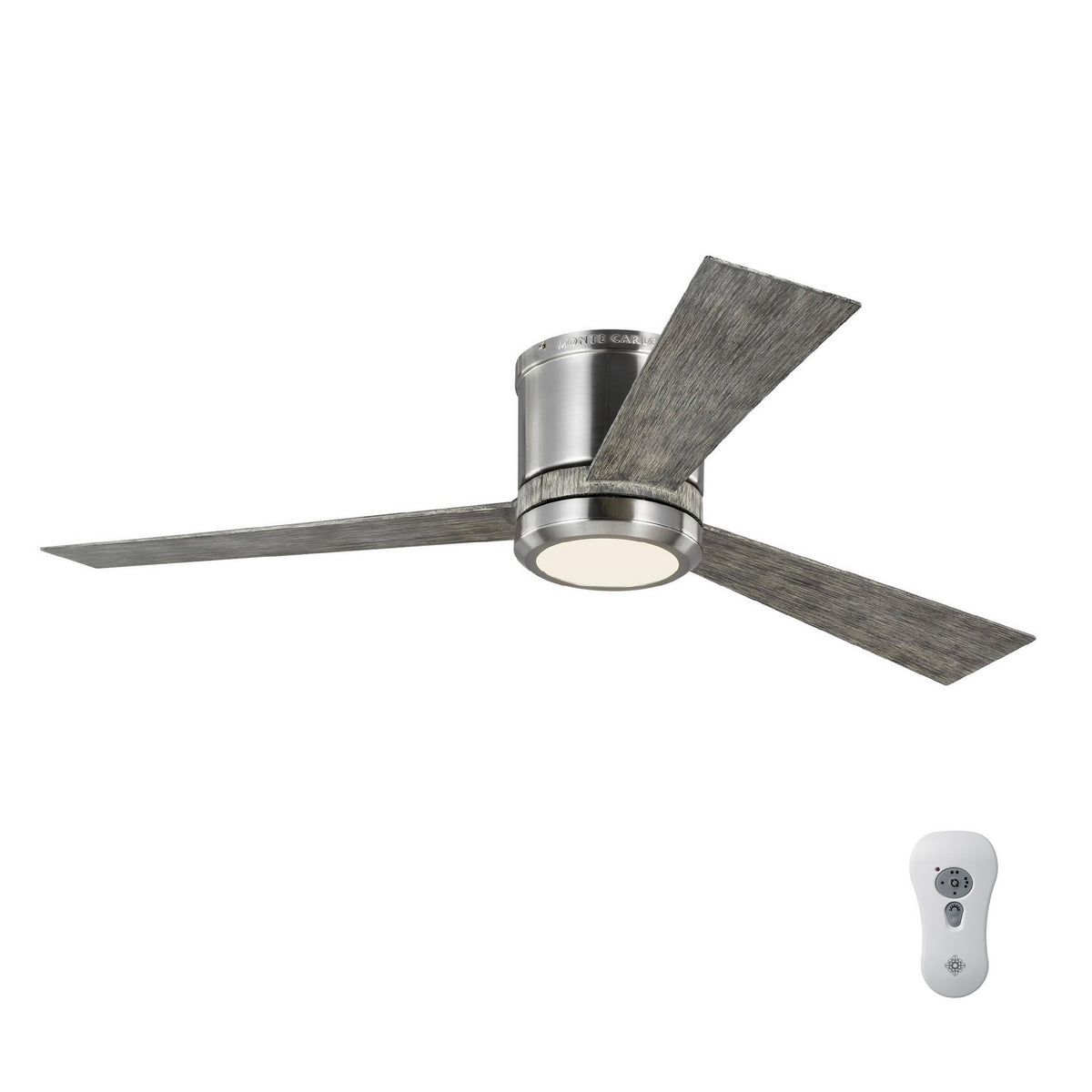 Clarity 52" Ceiling Fan in Brushed Steel