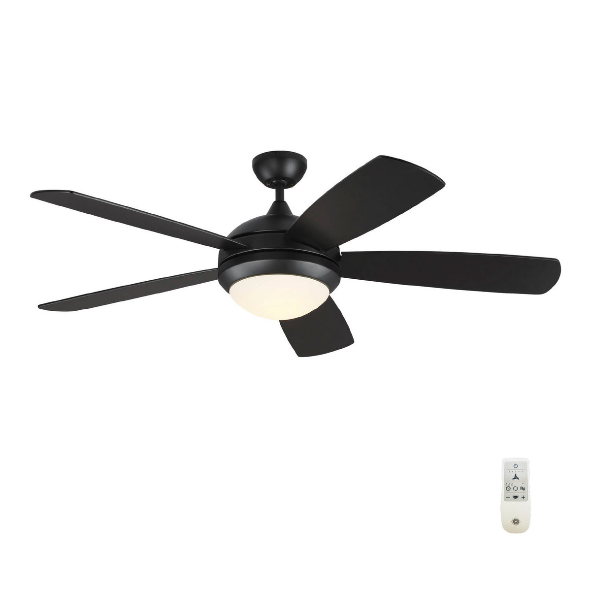 Discus 52" Ceiling Fan in Midnight Black