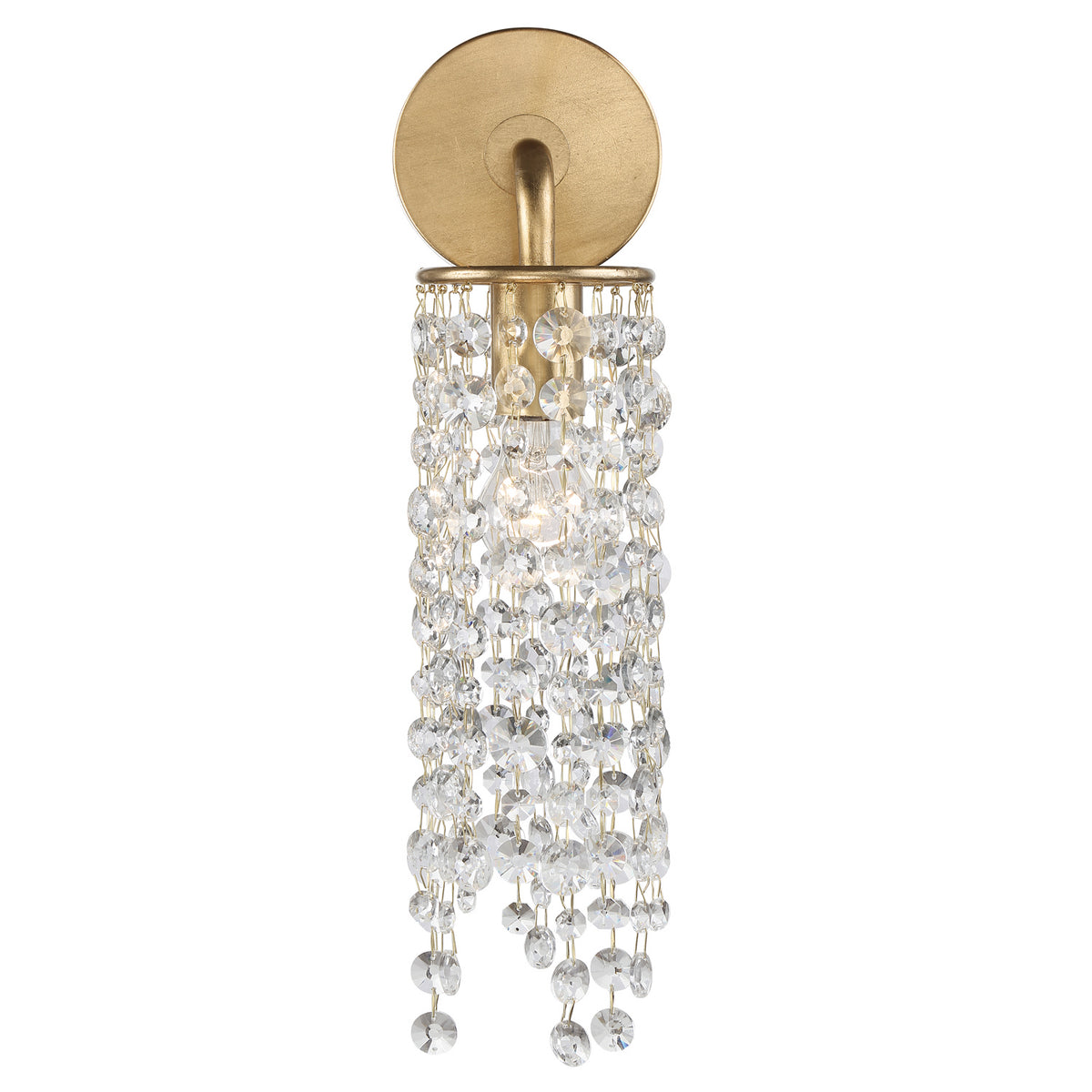Gabrielle One Light Wall Sconce in Antique Gold