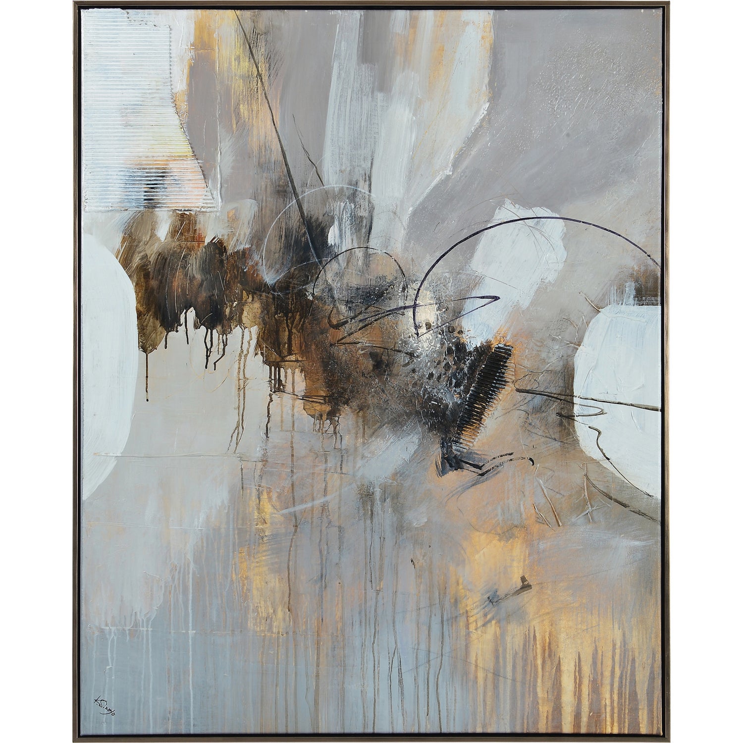 Keys Canvas Art in Silver