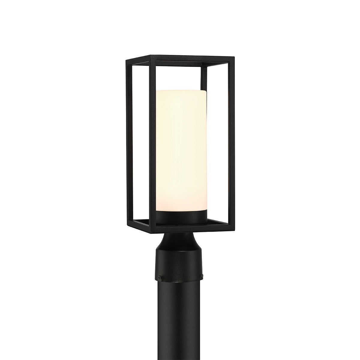 Ren One Light Outdoor Post Mount in Powder Coat Black