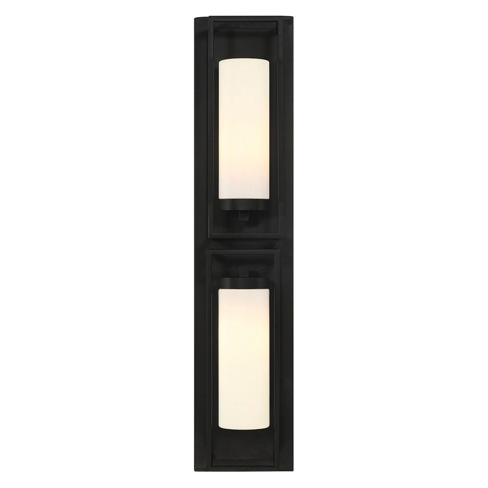Ren Two Light Wall Sconce in Powder Coat Black
