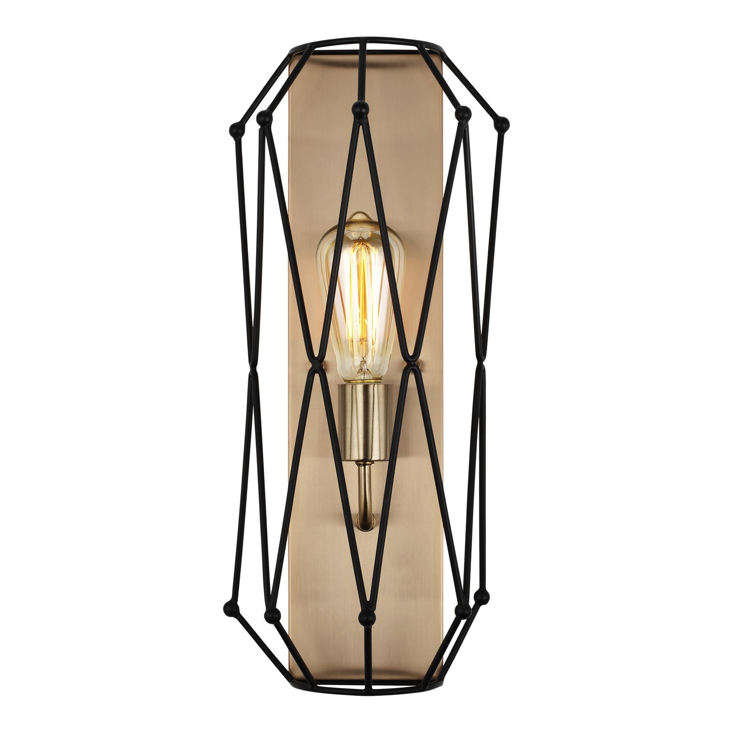 Zarra One Light Wall / Bath Sconce in Satin Brass