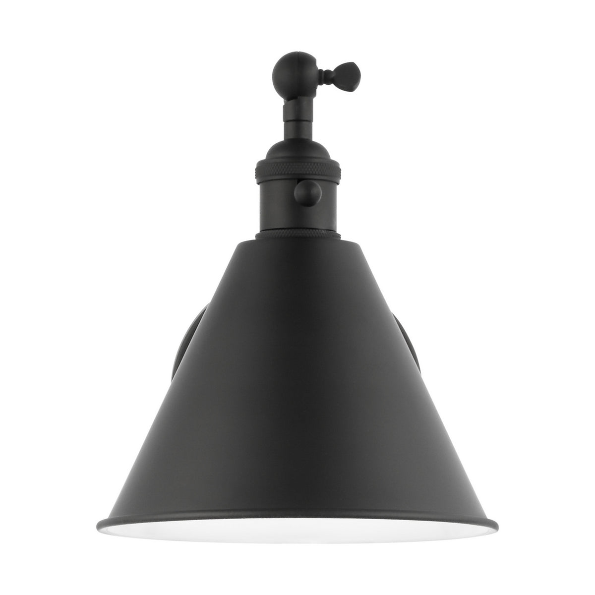 Salem One Light Wall Sconce in Midnight Black