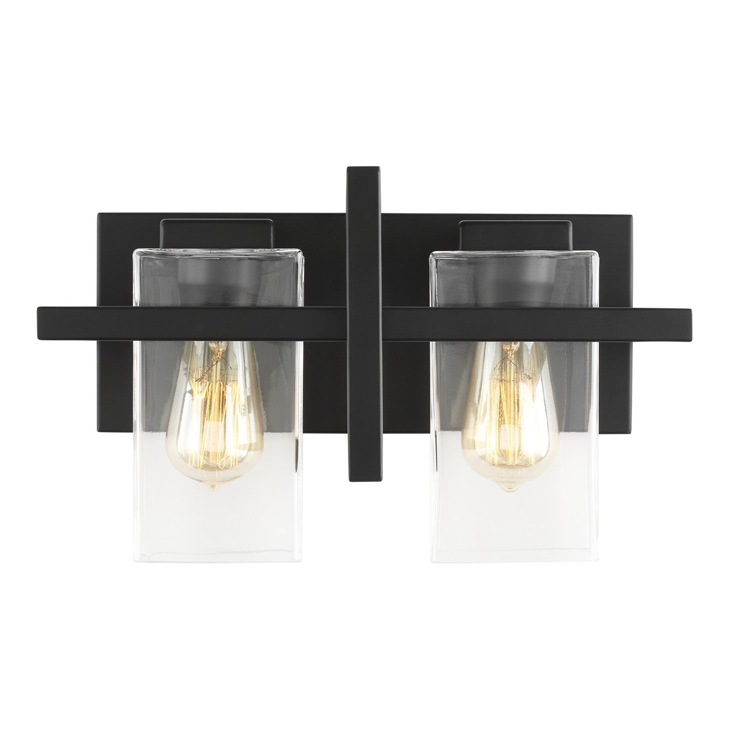 Mitte Two Light Wall / Bath in Midnight Black