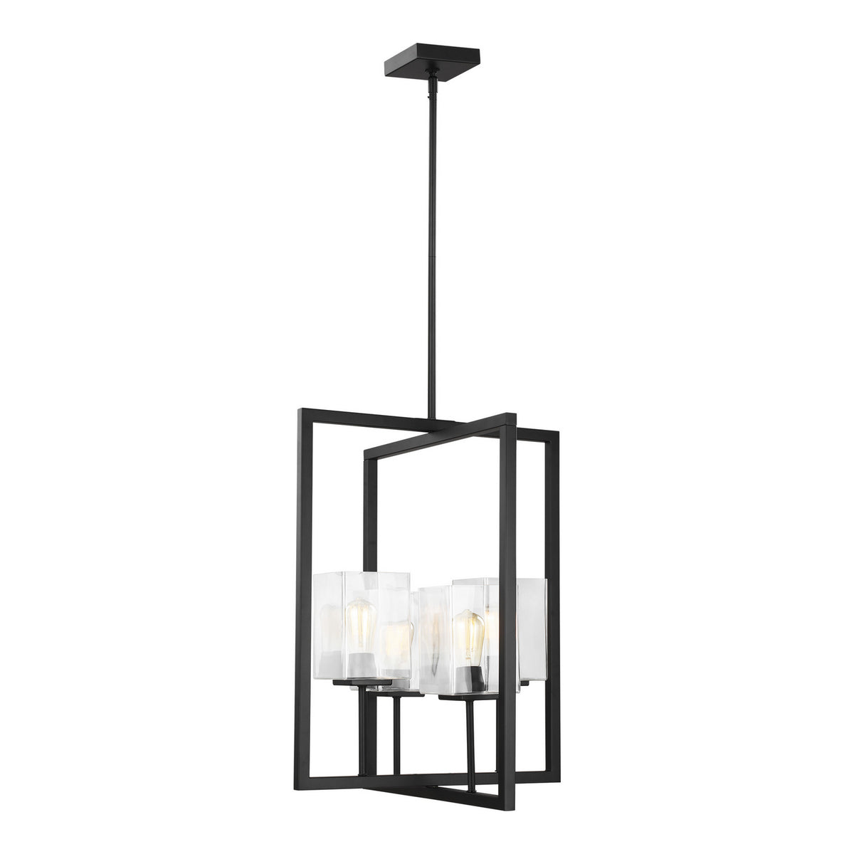 Mitte, suspension/plafonnier à quatre lumières pour hall/foyer