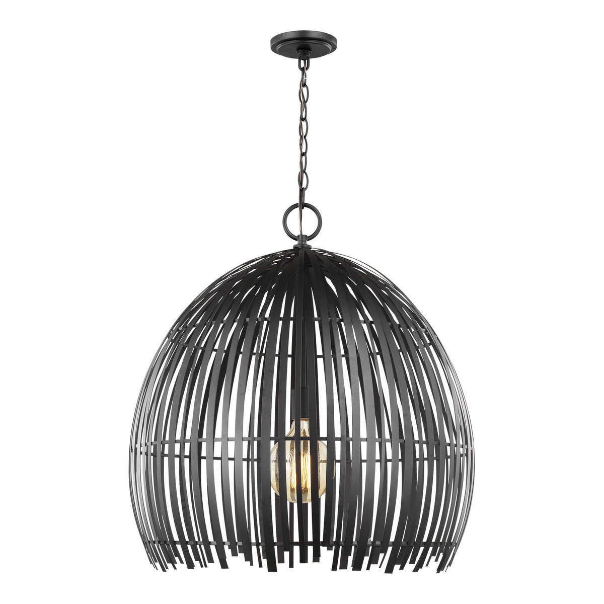 Hanalei One Light Pendant in Midnight Black