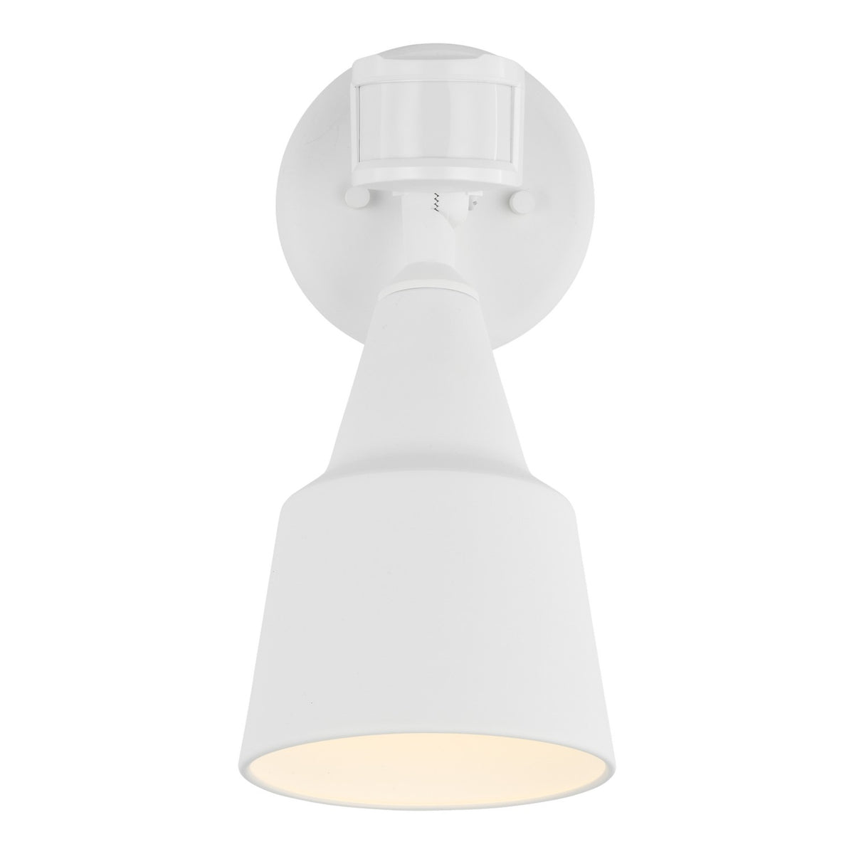 Flood Light One Light Flood with Photo and Motion Sensor in White