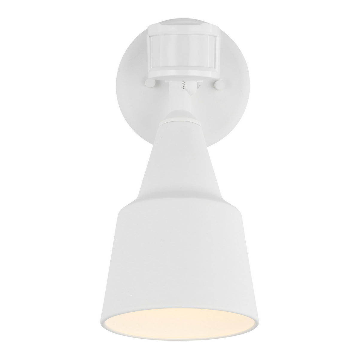 Flood Light One Light Flood with Photo and Motion Sensor in White