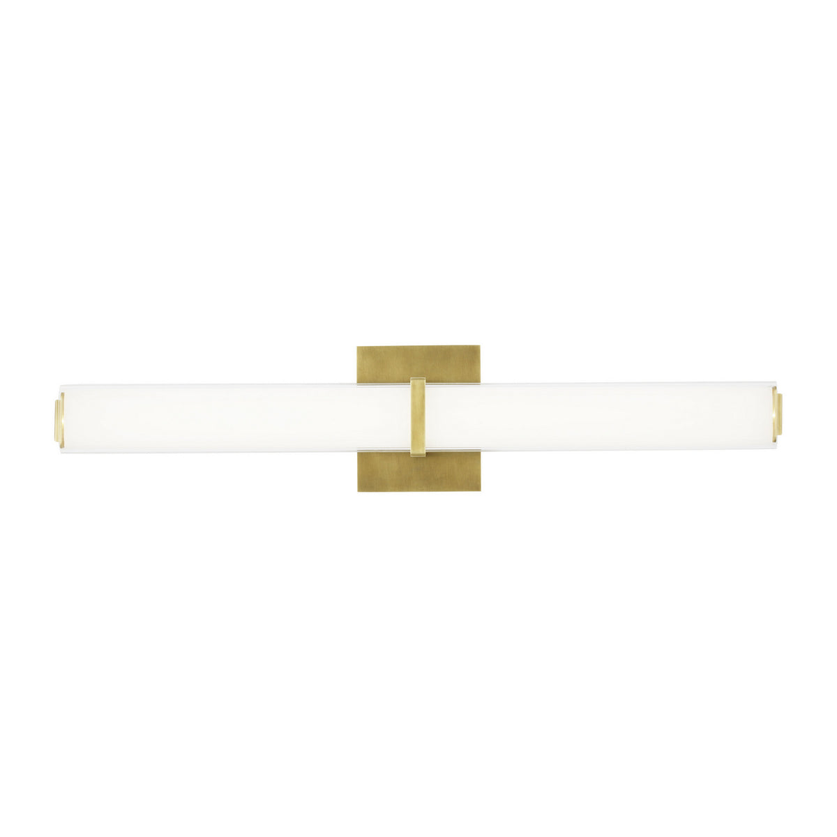 Milan LED Bath in Natural Brass