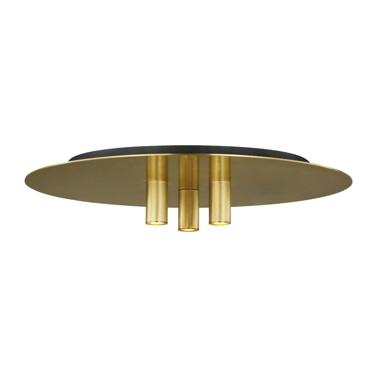 Ponte LED Flush Mount in Natural Brass