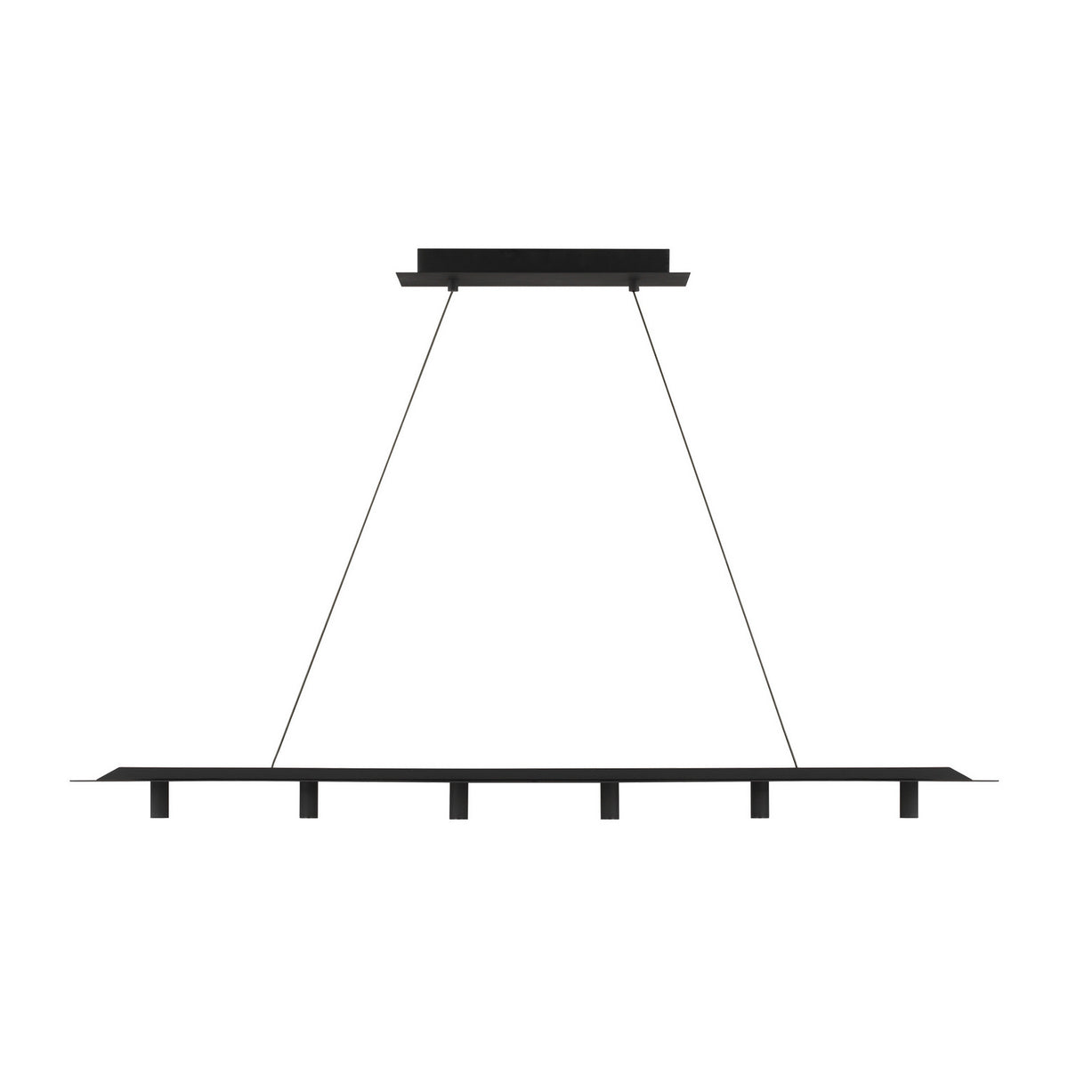 Ponte LED Linear Suspension in Nightshade Black