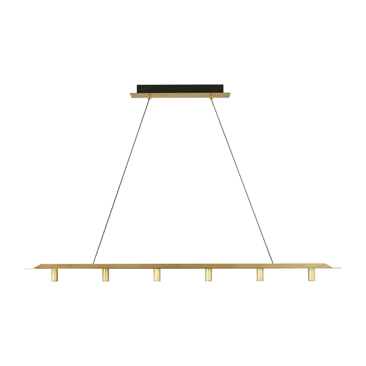 Ponte LED Linear Suspension in Natural Brass