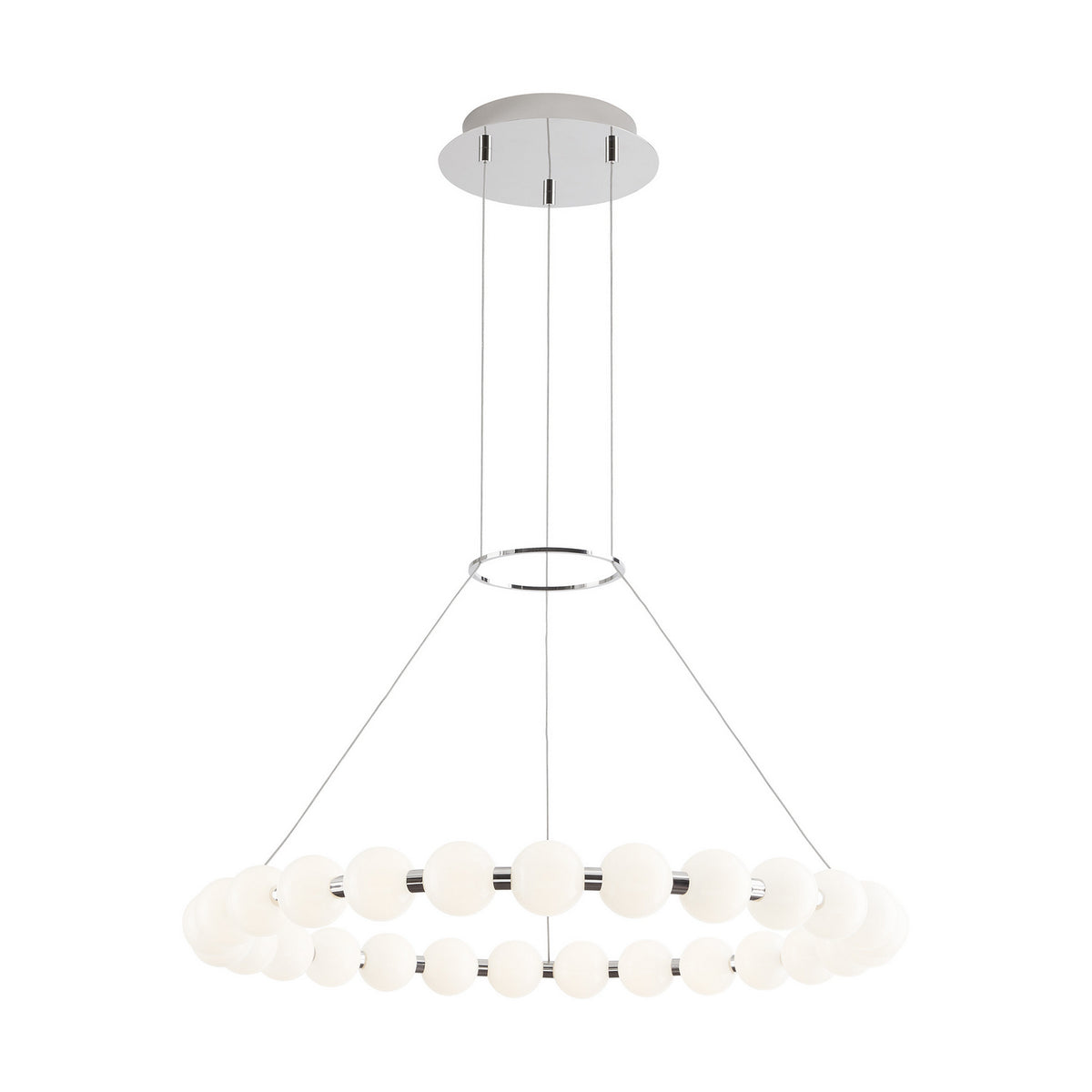 Orbet LED Chandelier in Polished Nickel