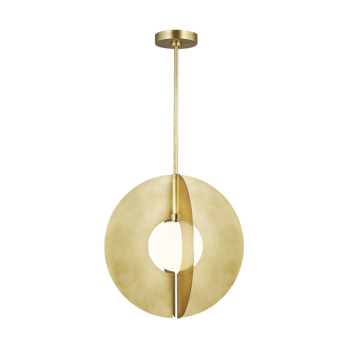 Orbel LED Pendant in Natural Brass