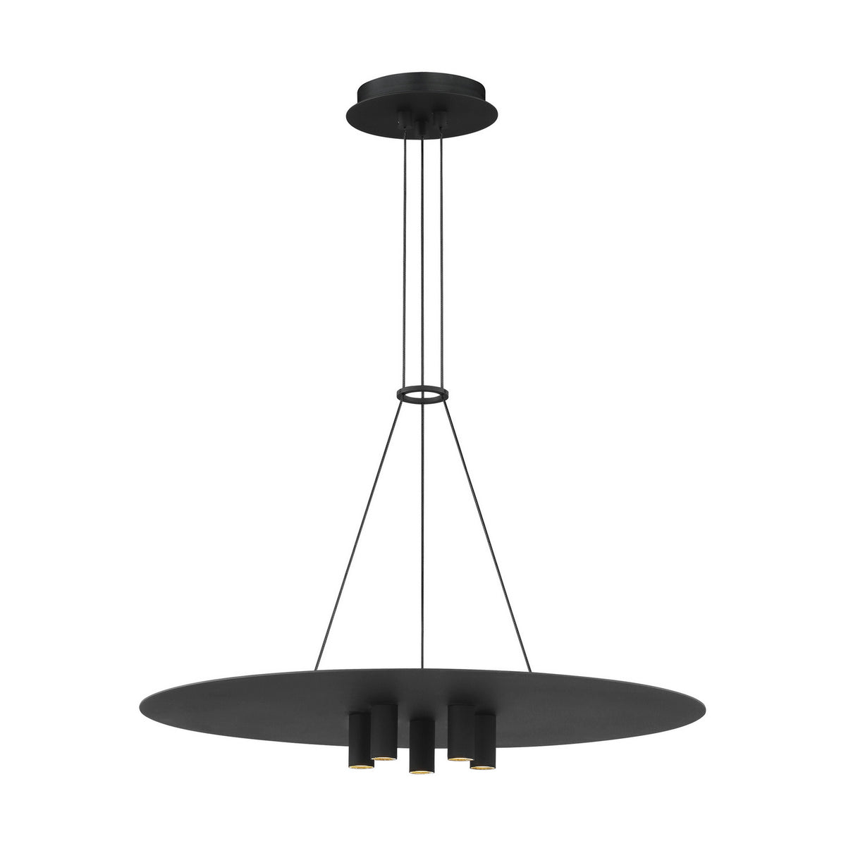 Ponte LED Pendant in Nightshade Black