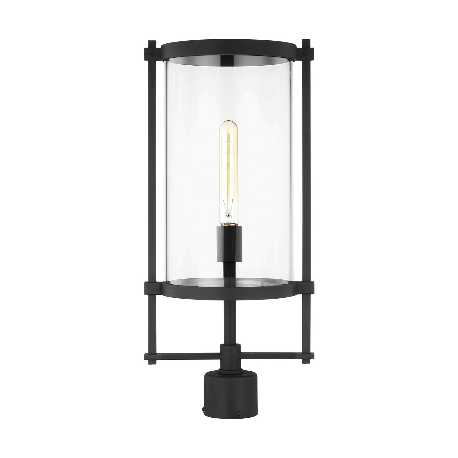Eastham One Light Outdoor Post Lantern in Textured Black