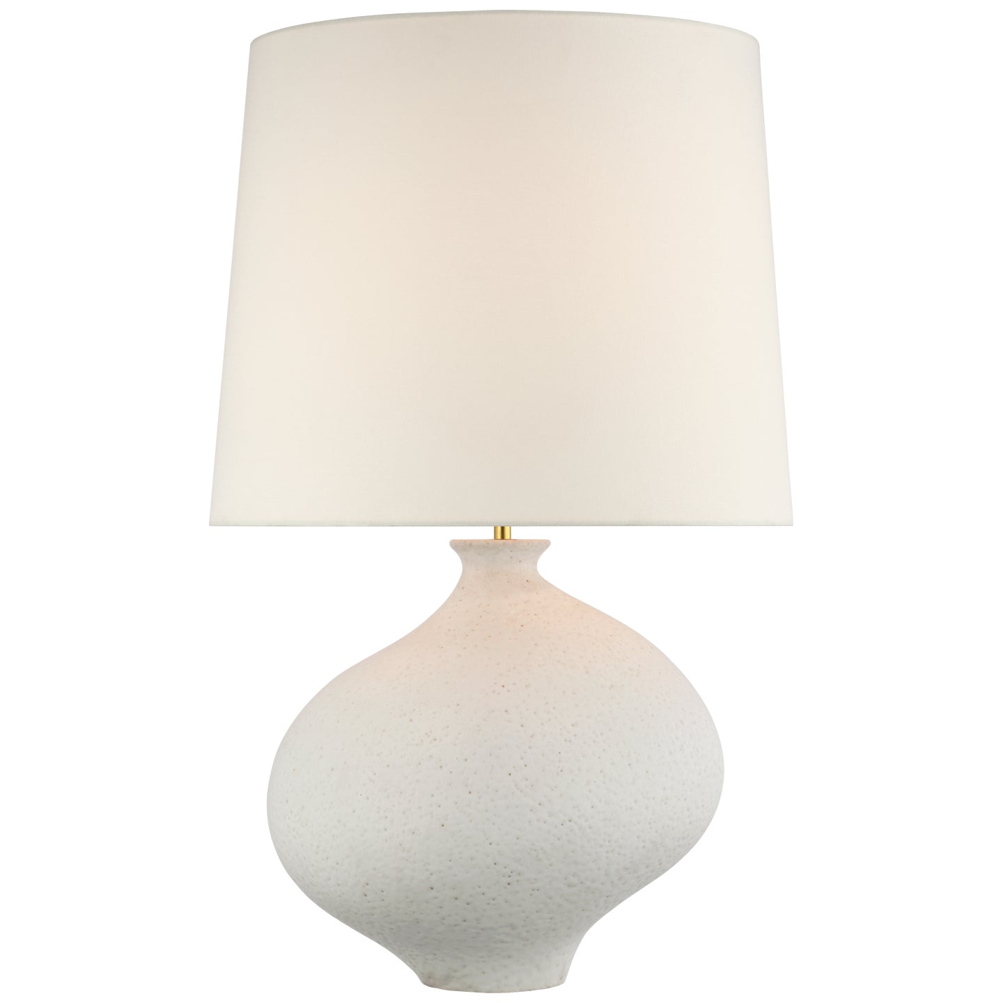 Celia Large Left Table Lamp in Stained Black Metallic with Linen Shade