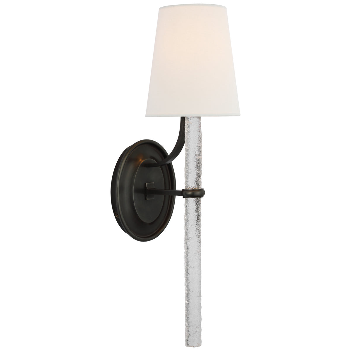 Abigail LED Wall Sconce in Bronze and Clear Wavy Glass