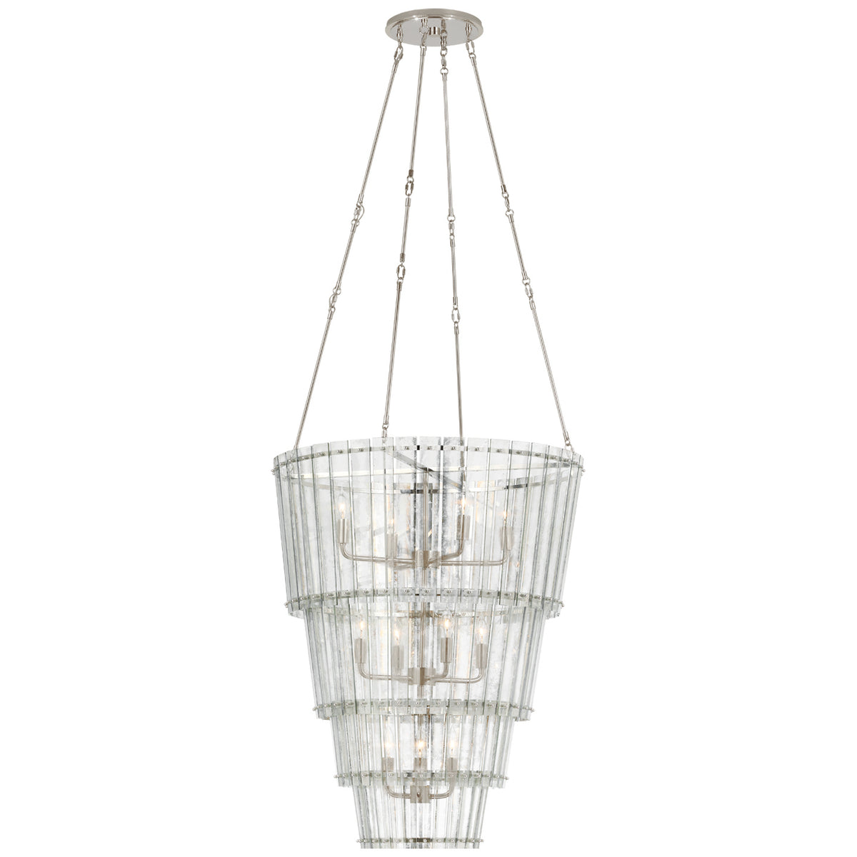 Cadence 12 Light Chandelier in Polished Nickel