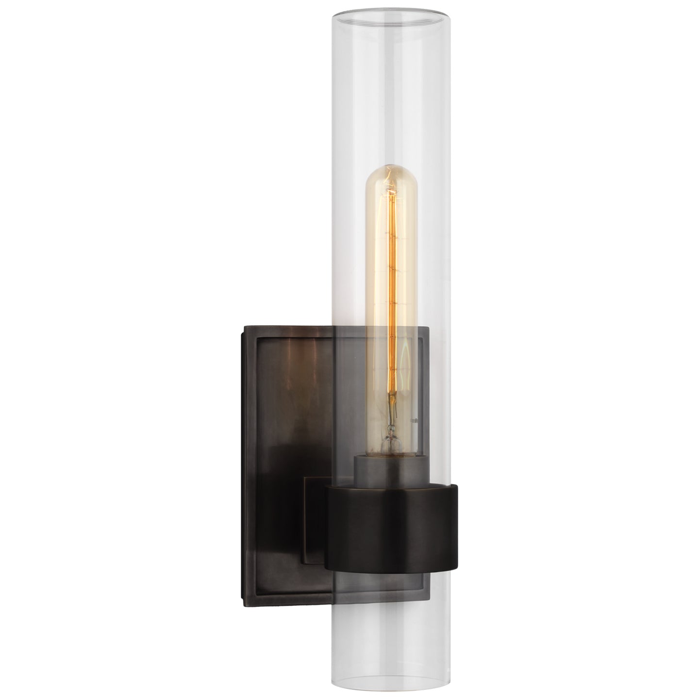 Presidio 18" Outdoor Sconce in Bronze with Clear Glass